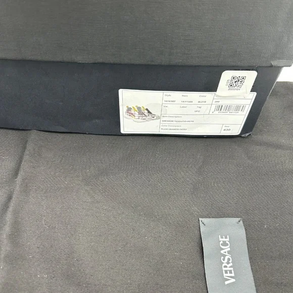 Men’s Versace V3 net leather sneakers size 10 US made in Italy - Picture 5 of 14